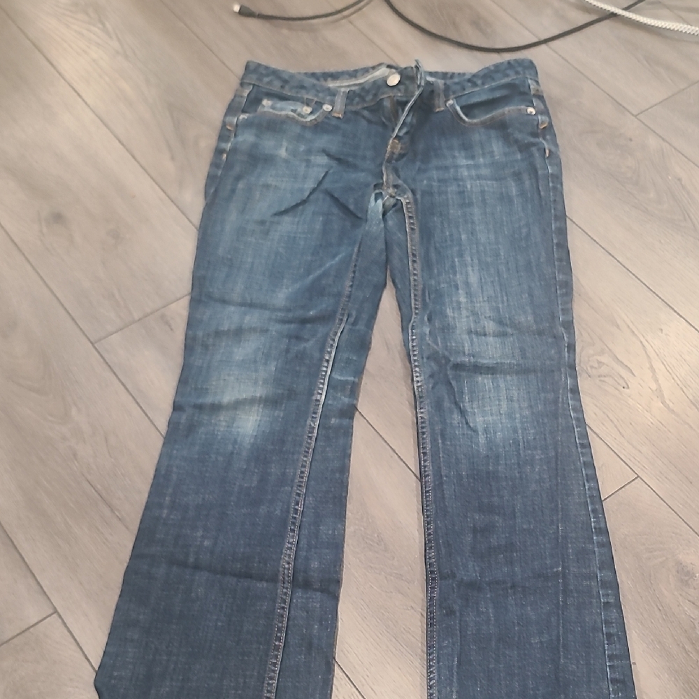 Banana Republic Women's Dark Blue Flared Jeans